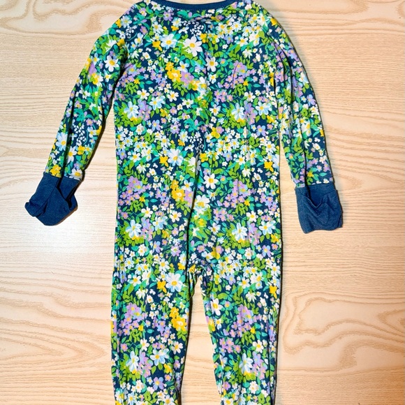 Little One Shop Green Floral Pattern Bamboo Zippy (6-12) - Picture 3 of 5